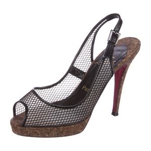 Authentic Christian Louboutin Peep Toe Heels